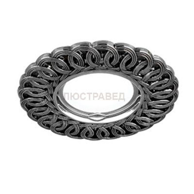 Светильник Gauss Antique CA042 Круг. Серебро/Черный Gu5.3