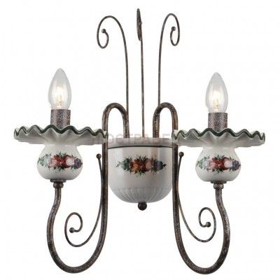 Настенный светильник Escada Liana 169/2A E14*40W Antique green