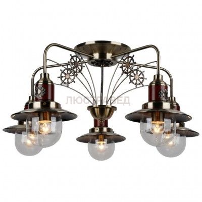 Потолочный светильник Escada Corsaro 329/5PL E27*60W Antique Brass