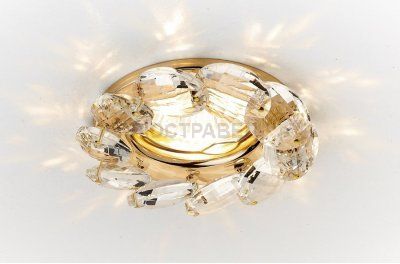 Светильник Ambrella K306 CL/G золото/прозрачный хрусталь