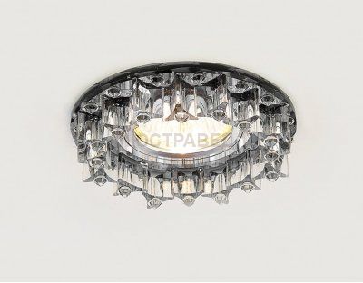 Светильник Ambrella K370 BK хром/тонированный хрусталь