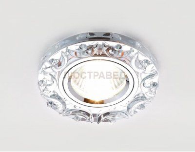 Светильник Ambrella K217 CH хром/прозрачный хрусталь MR16