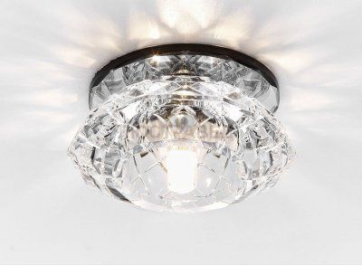 Точечный светильник Ambrella Кристальный D8068 CH+BK CL