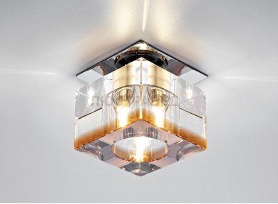 Точечный светильник Ambrella Кристальный D8031 CL/TI
