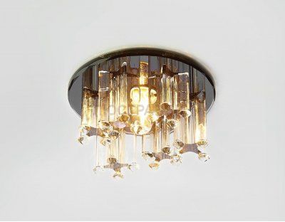 Точечный светильник Ambrella Кристальный D1050 BK/CL/CH
