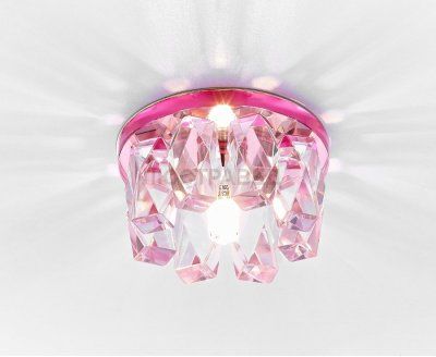 Точечный светильник Ambrella Кристальный D1047 PI/CL/G