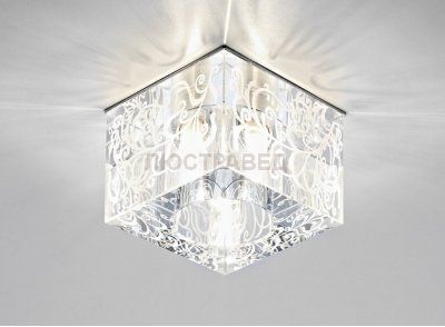 Точечный светильник Ambrella с узором D1006_CH-W