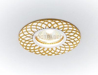 Точечный светильник Ambrella из алюминия с узором Классика A815 AL/G