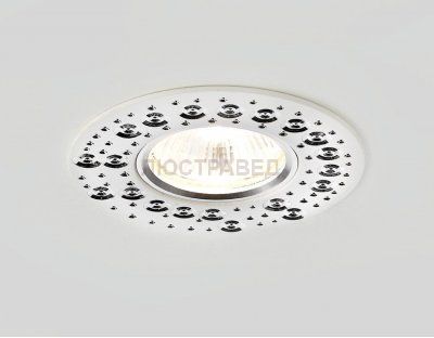 Точечный светильник Ambrella из алюминия с узором Классика A801_W