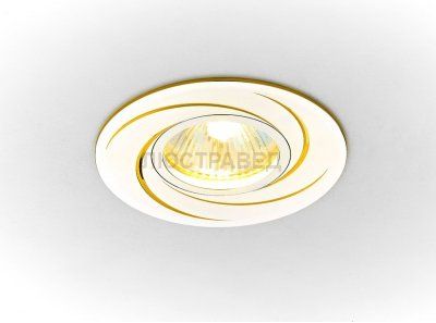 Точечный светильник Ambrella из алюминия с узором Классика A506 AL/G