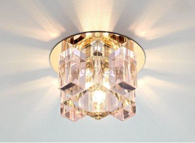 Встраиваемый светильник Ambrella D1037 PI/CL/G