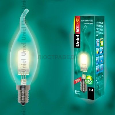 Лампа UNIEL HCL-60/CL/E14 flame