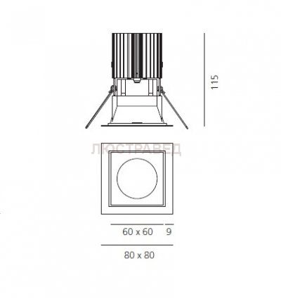 Встраиваемый светильник Artemide M273720 EVERYTHING M square
