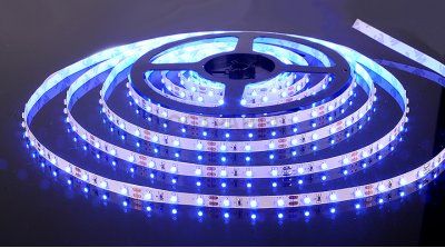 Светодиодная лента Электростандарт 3528/60 LED 4.8W IP20 [белая подложка] синий свет