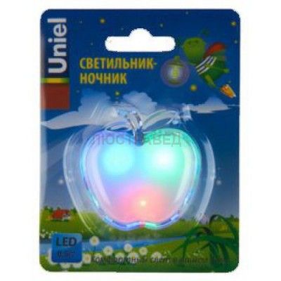 Uniel DTL-308-Яблоко/RGB/3LED/0,5W Светильник-ночник