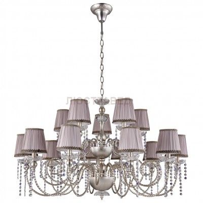 Люстра Crystal lux ALEGRIA SP10+5 SILVER-BROWN 1040/315