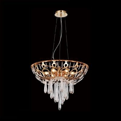 Светильник подвесной Crystal lux DOROTEA SP5 D450 GOLD 1601/205