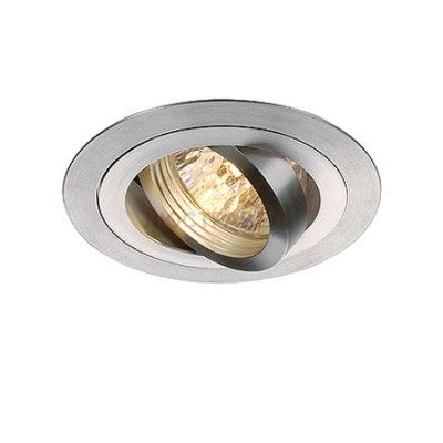 SLV 111716 NEW TRIA GU10 ROUND Downlight, alu brushed, max. 50W, inkl. Blattfedern