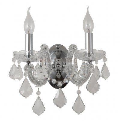Бра INES AP2 CHROME/TRANSPARENT (2040/402) Crystal lux