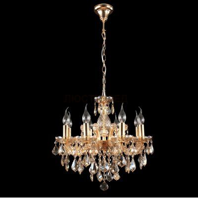 Люстра INES SP8 GOLD/AMBER (2041/308) Crystal lux