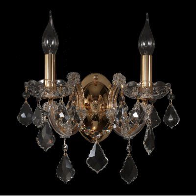 Бра INES AP2 GOLD/TRANSPARENT (2042/402) Crystal lux