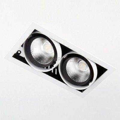 Светильник встраиваемый Ambrella T812 BK/CH 2*12W 4200K