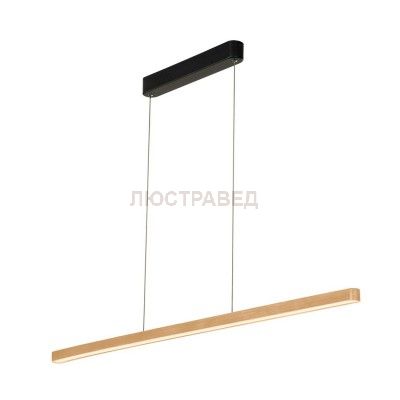 156268 SLV VINCELLI 2 PD светильник подвесной с LED 27Вт (29Вт), 2700К, 1400лм, черный / бамбук светлый