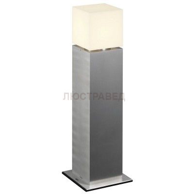 1000345 SLV SQUARE POLE 60 светильник IP44 для лампы E27 20Вт макс., матированный алюминий/ белый