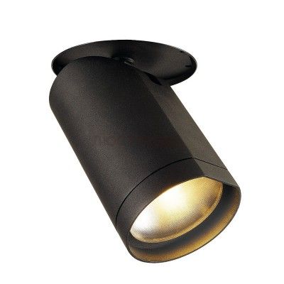 SLV 156410 BILAS Deckeneinbauleuchte, LED Downlight, rund, mattschwarz, 20W, 60°, 2700K