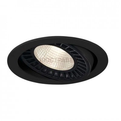 SLV 118110 SUPROS DL Deckeneinbauleuchte, rund, schwarz, 4000lm, 3000K, SLM LED, 60° Reflektor