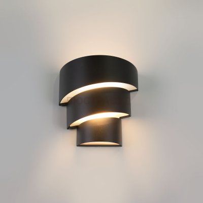 Уличный настенный светодиодный светильник 1535 TECHNO LED Электростандарт черный