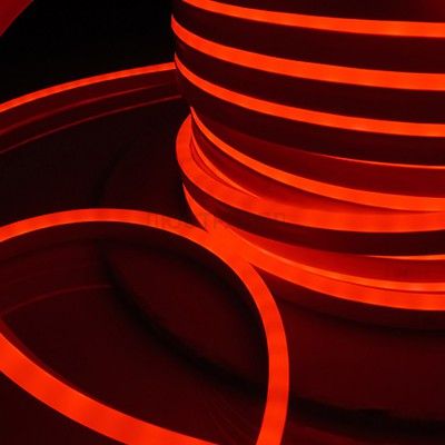 Гибкий неон LS001 220V 9.6W 120Led 2835 IP67 односторонний красный, 100 м Электростандарт